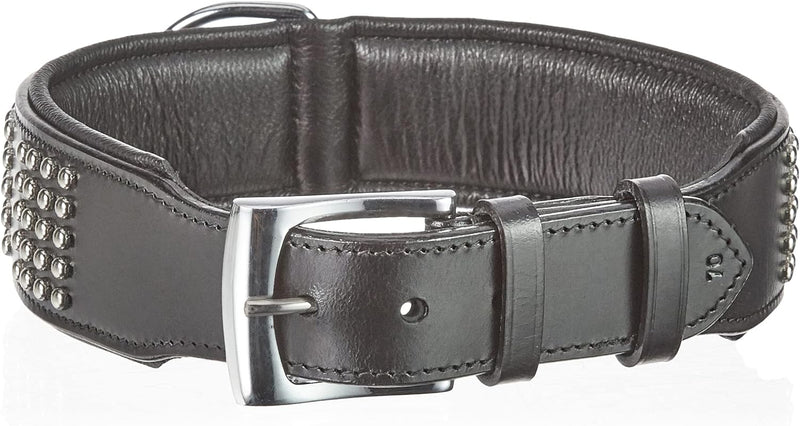 Nobby Leder Halsband VINTO, schwarz 70 cm (63-68 cm), 50 mm, 1 Stück schwarz Halsumfang: 63-68 cm, s