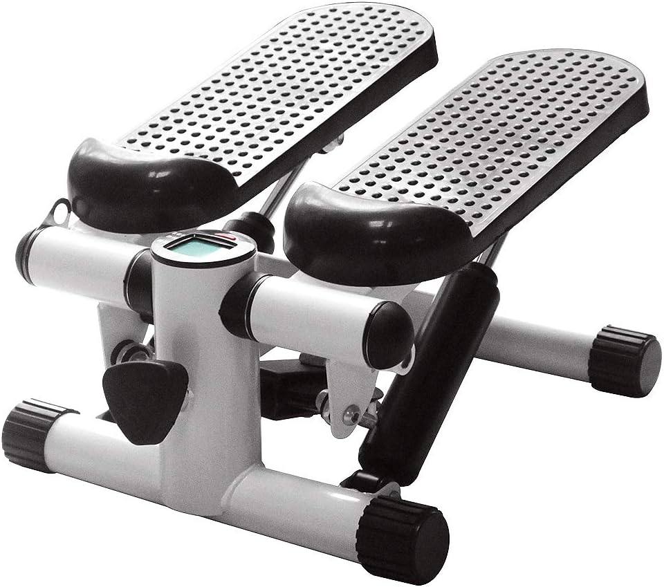 Stepper für Zuhause, Up-Down Swing Stepper mit Power Ropes, Stepper Hometrainer mit LCD Display, Tra