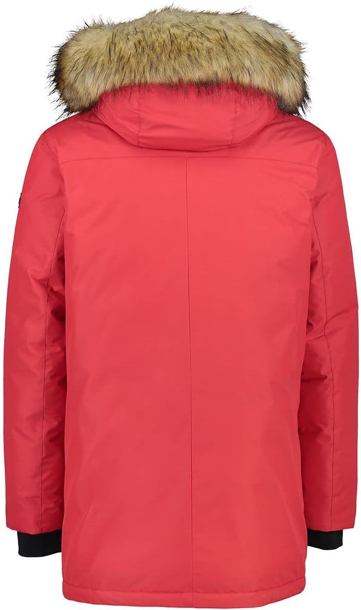 CMP Herren Pongee Dobby Long Parka Snap 48 Blood, 48 Blood