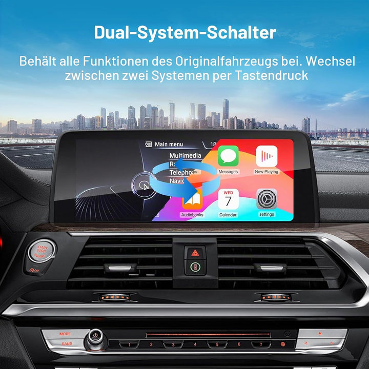 EZoneTronics Wireless CarPlay &amp; Android Auto Retrofit Kit Decoder Box für BMW mit NBT System Kabello