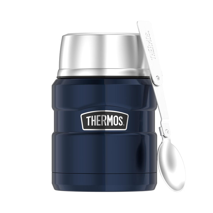 Thermos Stainless King Speisegefäss, Edelstahl, midnight blue, 470 ml mit Löffel 470 ml Midnight Blu