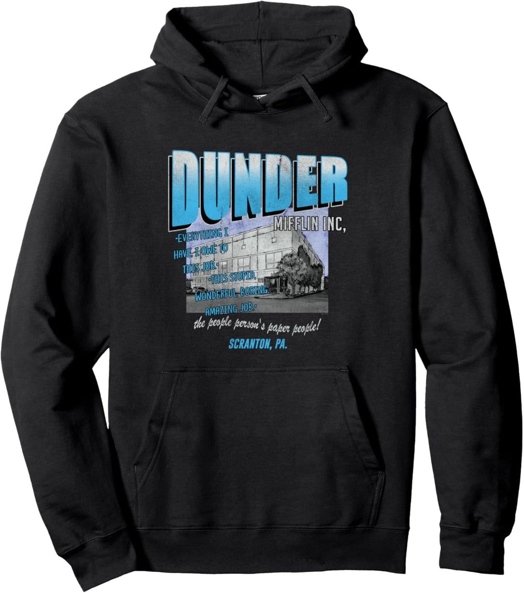 The Office Multi-Schriftart Dunder Mifflin Anzeige Pullover Hoodie