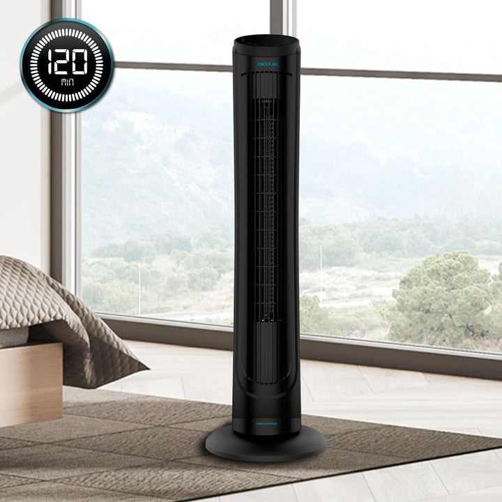 Cecotec Digitale Turmventilator mit Fernbedienung und Timer EnergySilence 9090 Skyline, 45 W, 40'' (
