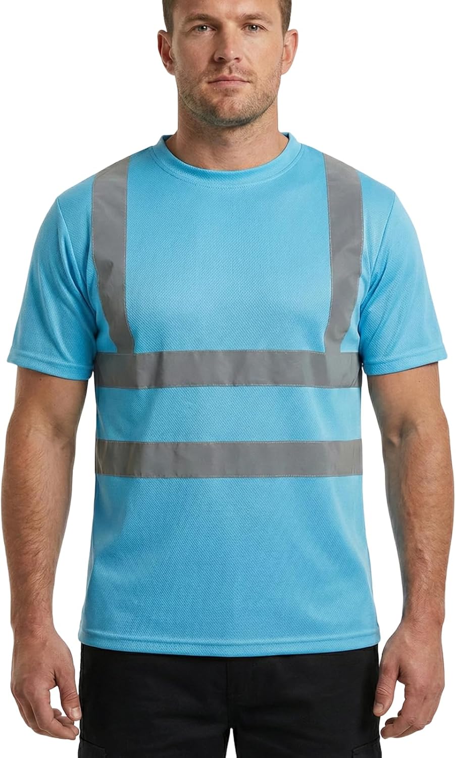 HYCOPROT Warnschutz T-Shirt Warnweste Reflektierend Warnweste Atmungsaktiv Leicht Kurzarmshirt Kurza