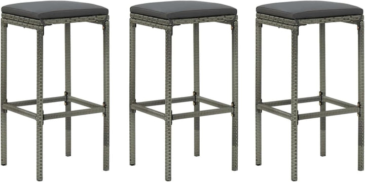 Susany Gartenbar Set 4-TLG. mit Kissen Theke Bar Tresen Gartentheke Bartisch Stehtisch Barhocker Bar