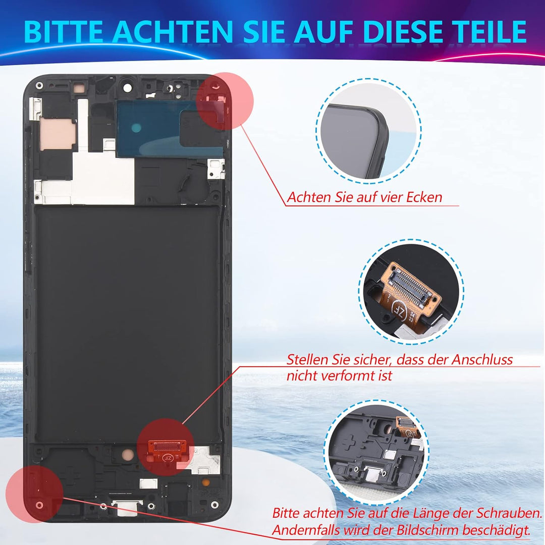 RongZy Ersatz Display Kompatibel für Samsung Galaxy A30S A307 Touchscreen Bildschirm Digitizer Glas