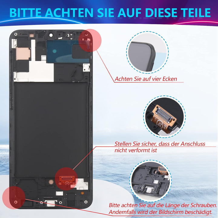 RongZy Ersatz Display Kompatibel für Samsung Galaxy A30S A307 Touchscreen Bildschirm Digitizer Glas
