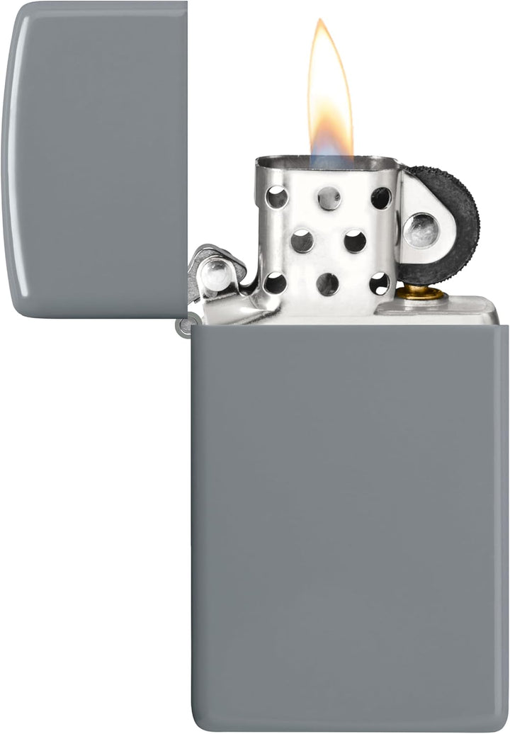 Zippo Feuerzeug, Slim Flat Grey, 1 x 3,5 x 5,5 cm 1 x 3,5 x 5,5 cm Slim Flat Grey, 1 x 3,5 x 5,5 cm