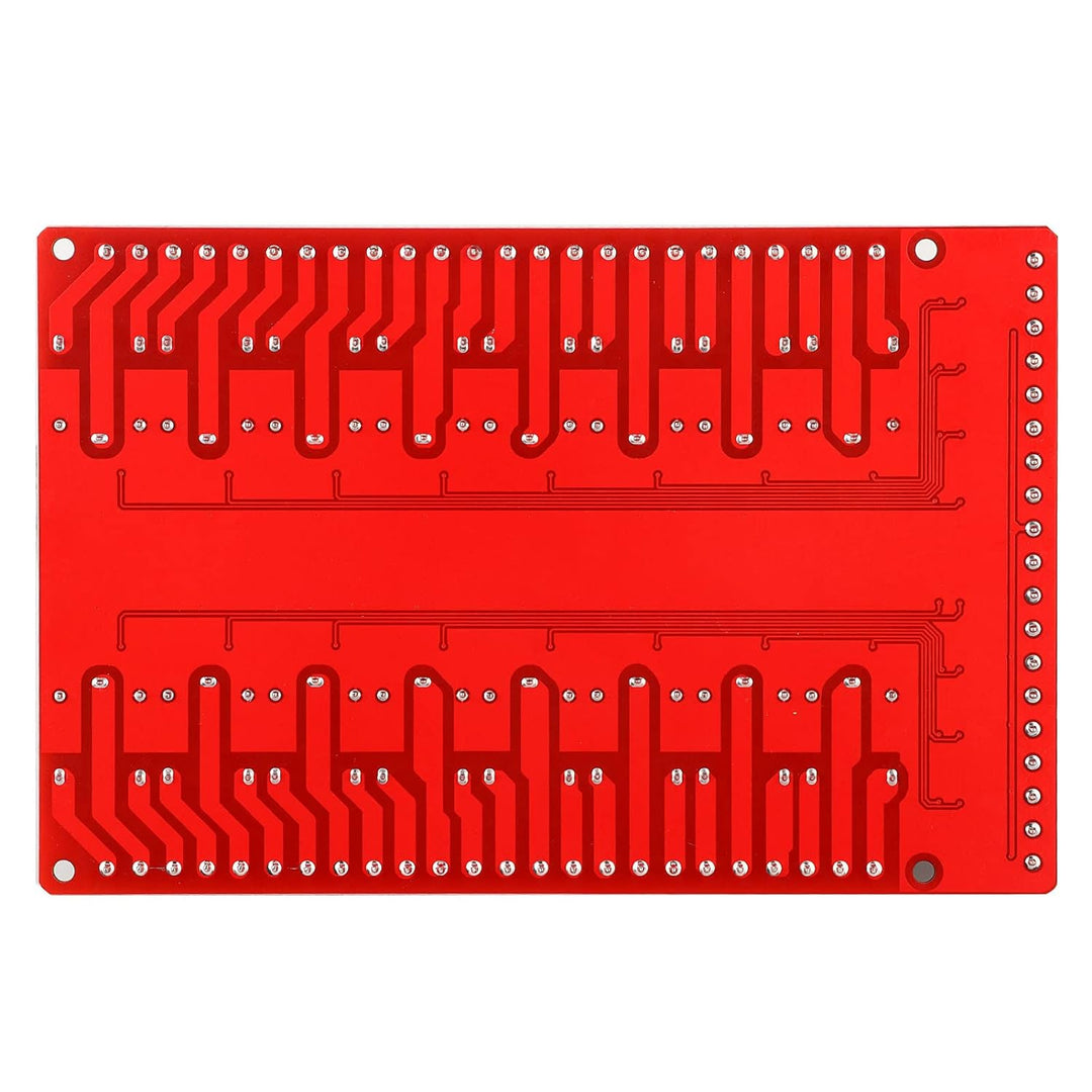 Relaisplatine, 16-Kanal-Relaismodul Schnittstellenplatine High Low Level Trigger DC 5/12/24V Schnitt