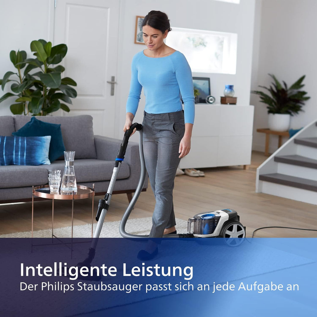 Philips PowerPro Compact Series 3000 Beutelloser Staubsauger – 900 W, Bodenstaubsauger mit HEPA-Filt