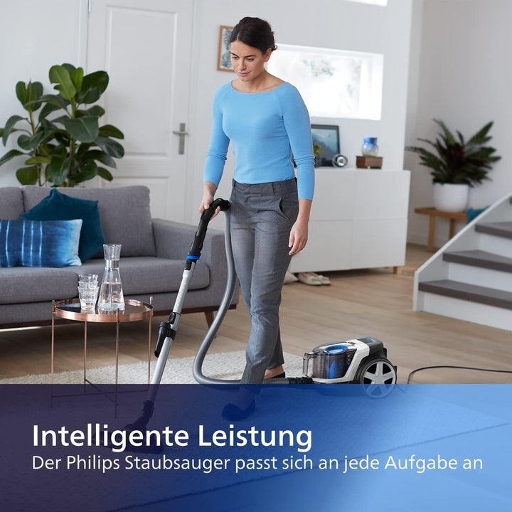 Philips PowerPro Compact Series 3000 Beutelloser Staubsauger – 900 W, Bodenstaubsauger mit HEPA-Filt