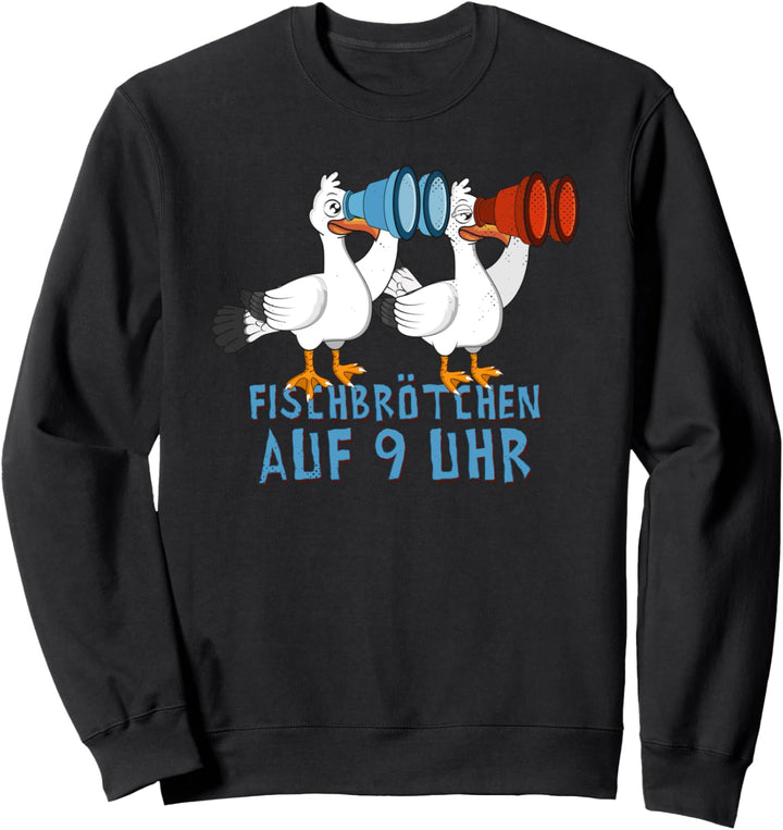 Moin plattdeutsch norddeutsch Möwen Fischbrötchen Fischen Sweatshirt
