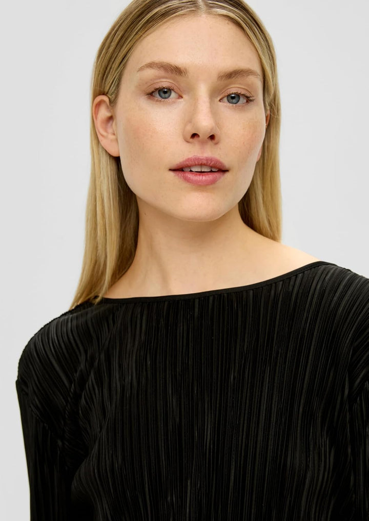 s.Oliver Jumpsuit mit Plisseefalten 40 Schwarz, 40 Schwarz
