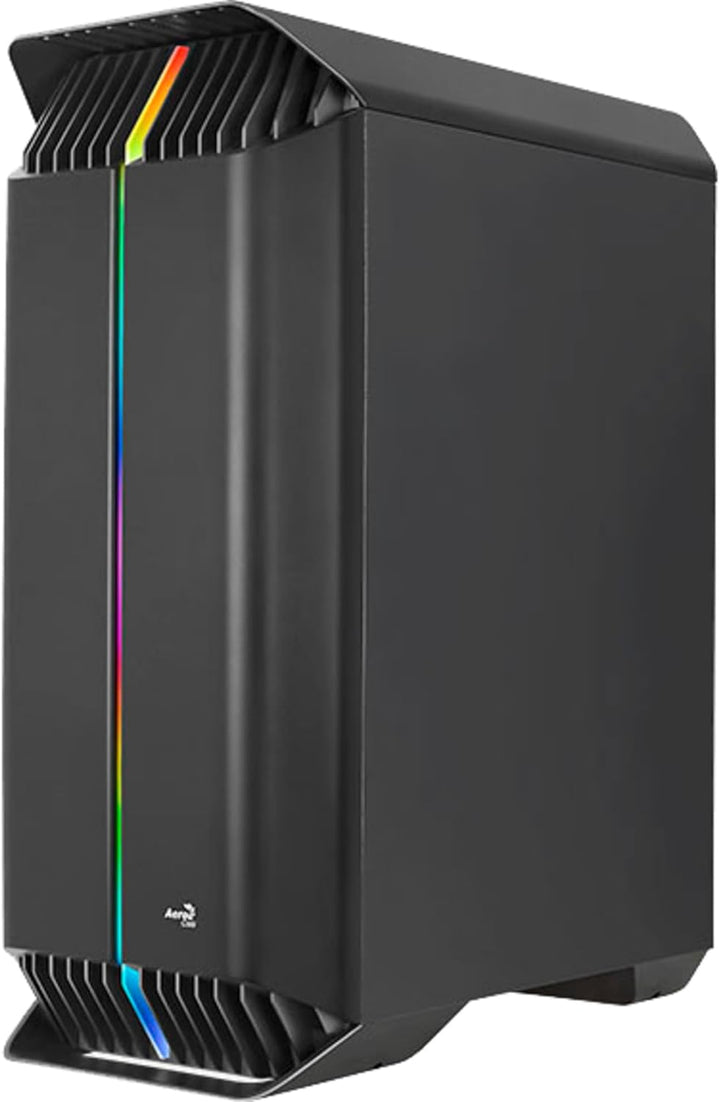 Aerocool Gladiator Duo, ARGB ATX Mid Tower Case, 3 x Duo 12 ARGB Fans, Tempered Glass Side Panel, Bl