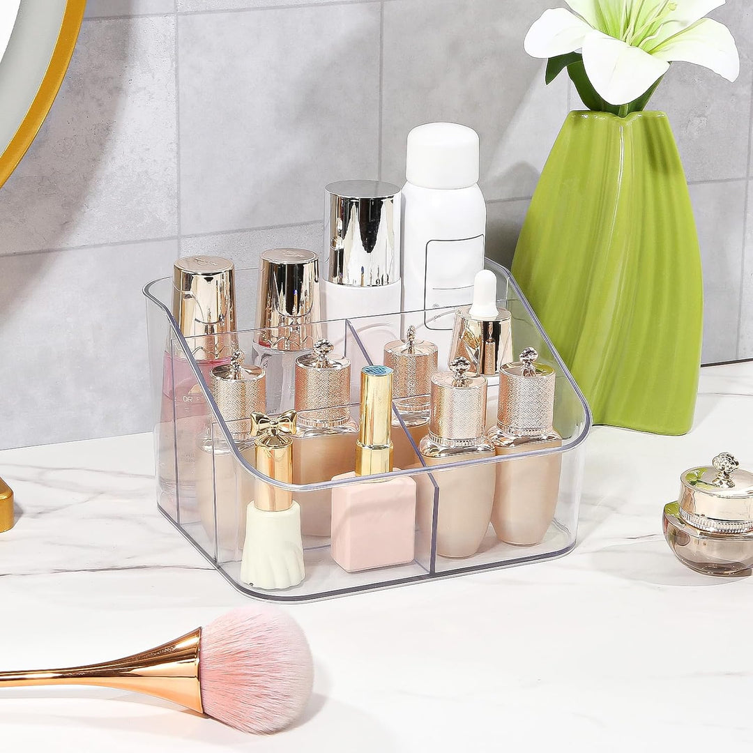 DASITON Make Up Organizer mit 5 Fächern, Pinselhalter Kosmetik Aufbewahrung Makeup Pinsel Organizer