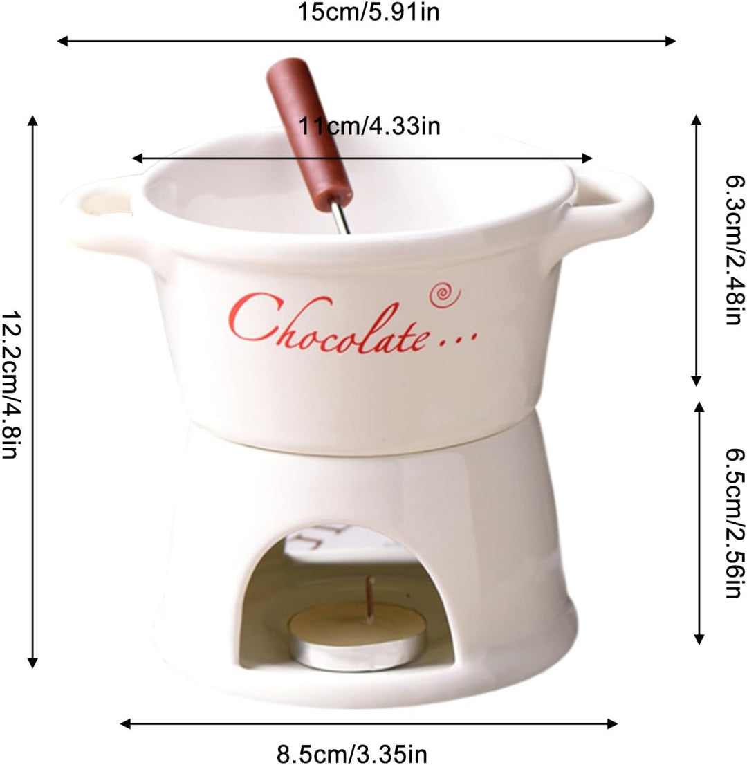 Generisch Schokoladen Fondue Tasse | Keramik Zum Schmelzen,Fondue Tassen Set Für Schmelzende Schokol