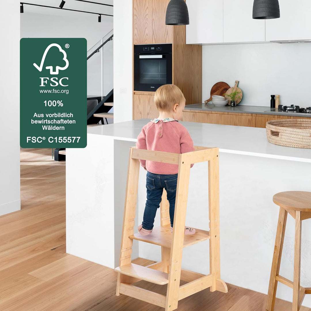 roba Lernturm nach Montessori - Sicherer Tritthocker für Kinder - Ideal als Küchenhelfer - Bis 80 kg