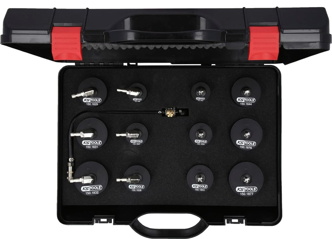 KS Tools 150.1825 Turbolader-Bajonett-Ladeluft-System-Prüfkoffer-Satz, 13-tlg.