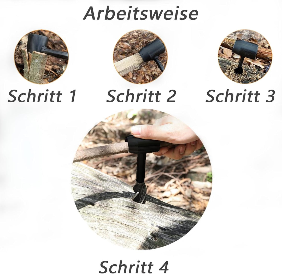 Handbohrer Bushcraft Manueller Schraubenschlüssel, Manuelle Handbohrmaschine für den aussenbereich,