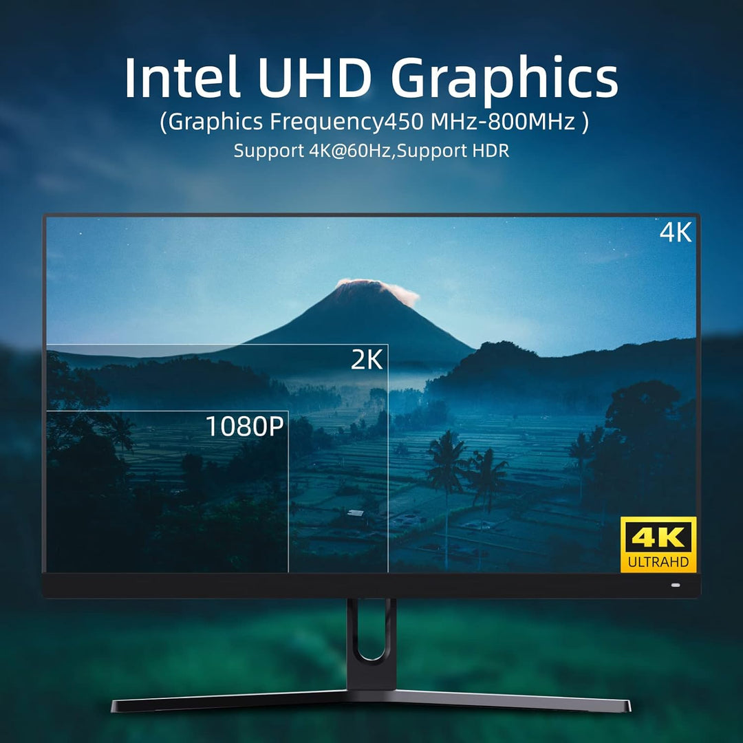 Mele Quieter 3C Lüfterloser Mini-PC N5105, Kleiner Computer, LPDDR4, Win11, HDMI 4K, Wi-Fi 6, Gigabi