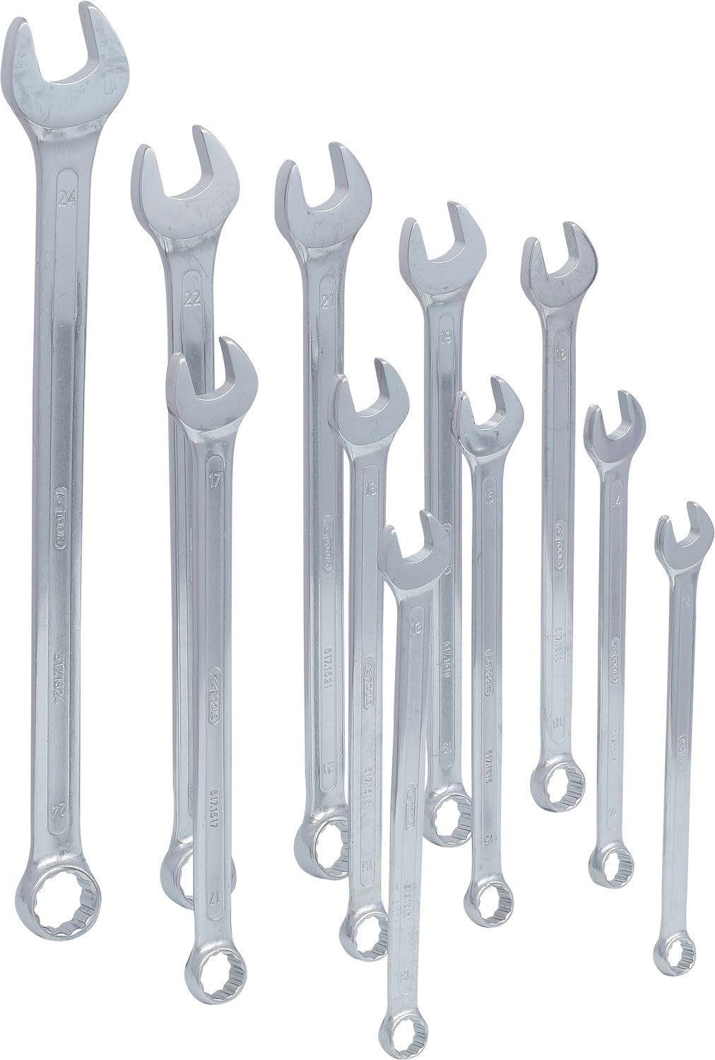 KS Tools 517.1505 CLASSIC Ringmaulschlüssel-Satz, XL 11-tlg. 12-24mm