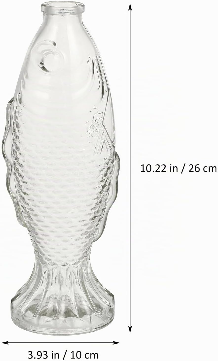 Homoyoyo 2Pcs Klare Fischförmige Fischblume Flasche Fisch Fischglasfischflasche Vase: Glasblume