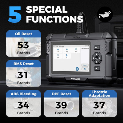 TOPDON Kabelgebunden, OBD2 Diagnosegerät Auto AD500S,diagnosegerät für ABS SRS Motor und Getriebe,Se