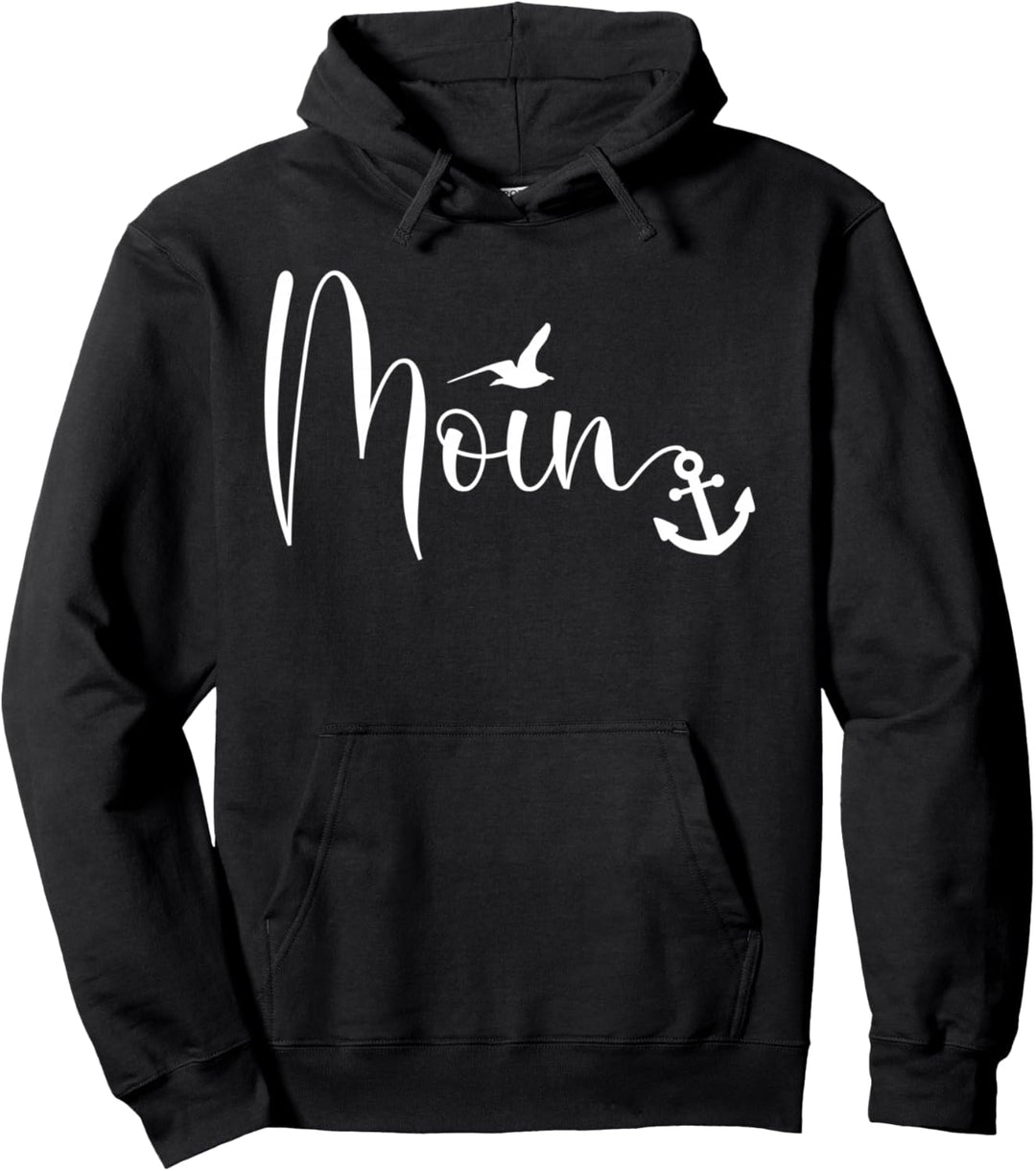Anker Möwe Herz Teller Moin Ostfriesische Nordsee Pullover Hoodie