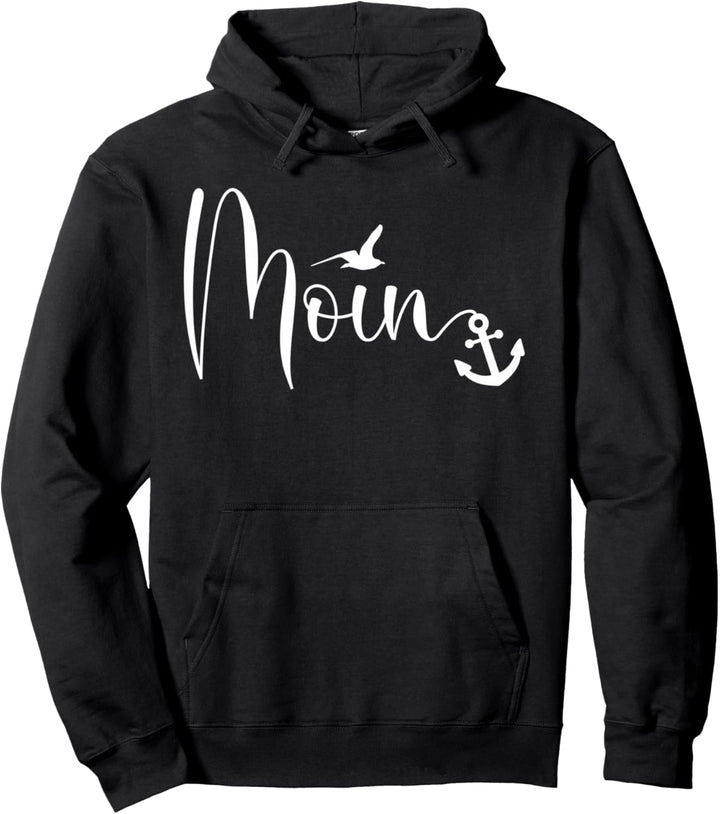 Anker Möwe Herz Teller Moin Ostfriesische Nordsee Pullover Hoodie