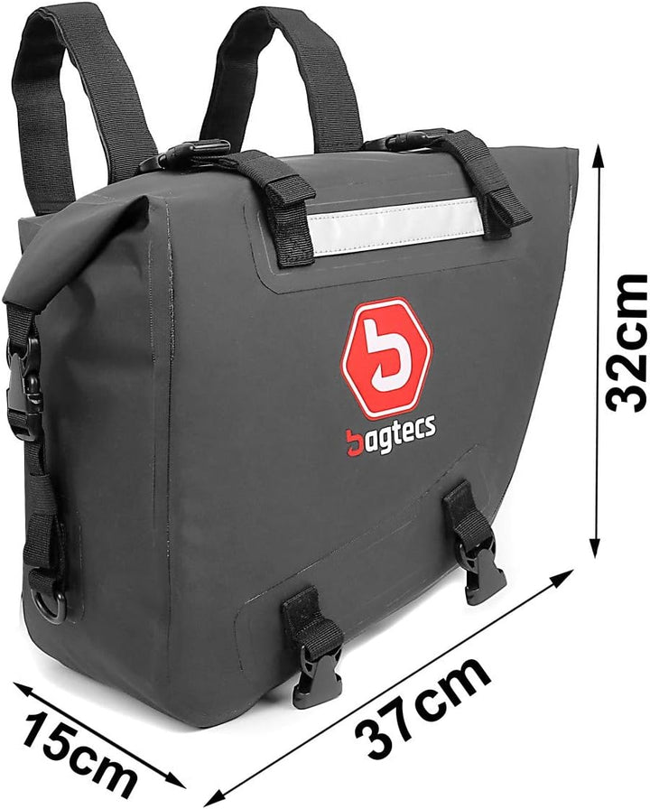 Motorrad Satteltaschen Wasserdicht Bagtecs WP6 2x15L Rollverschluss Seitentasche