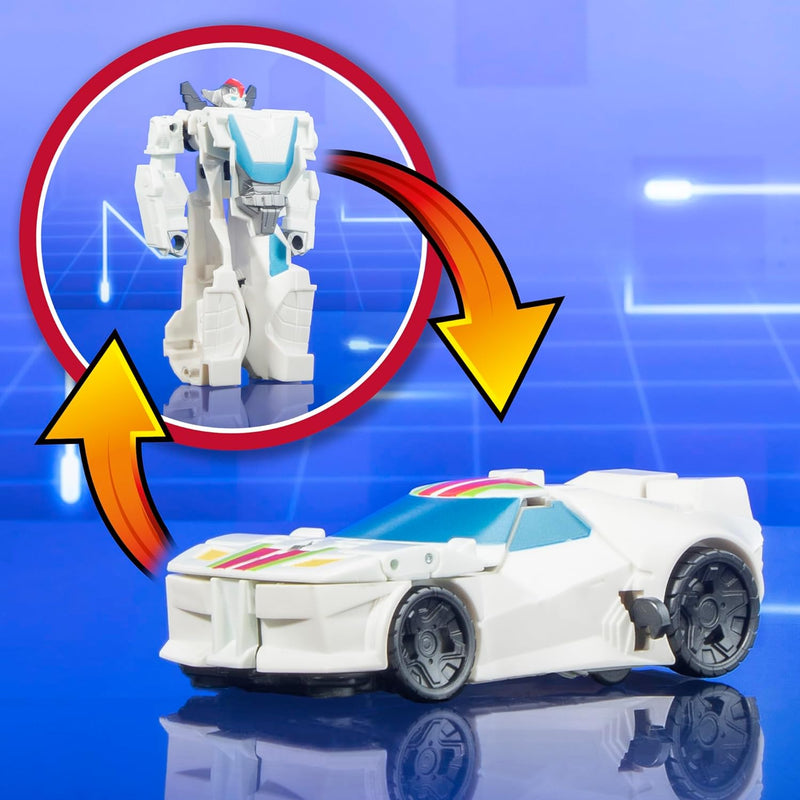 Transformers Spielzeug 1-Step Flip Heroes 3er-Pack, Wheeljack, Bumblebee und Optimus Prime, 10 cm gr
