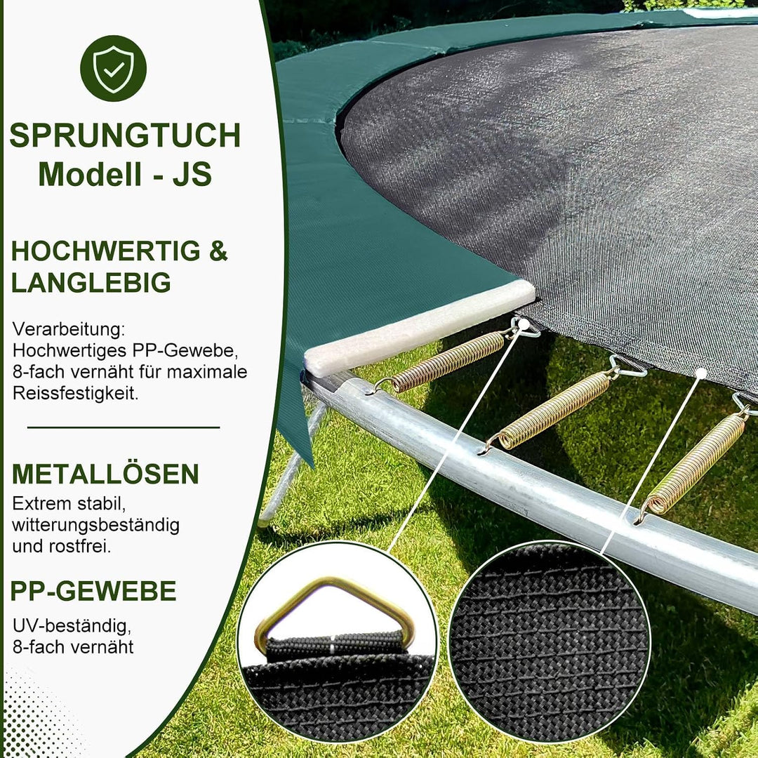 Trampolin Sprungtuch Ø 183 185 244 250 275 277 300 305 366 370 335 337 396 400 427 430 457 460 487 4