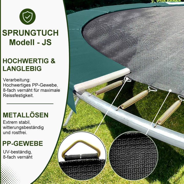 Baunsal® Trampolin Sprungtuch Ø 183 185 244 250 275 277 300 305 366 370 335 337 396 400 427 430 457