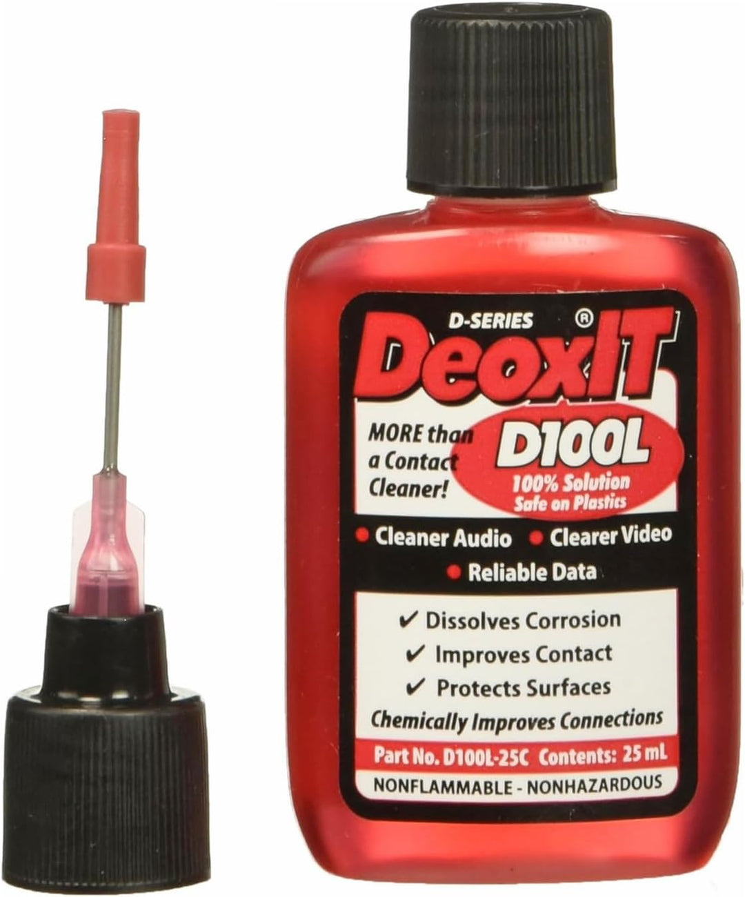 Caig DeoxIT D100L-25C Kontaktreiniger Pflegemittel für Metalloberflächen + keepdrum Mikrofasertuch