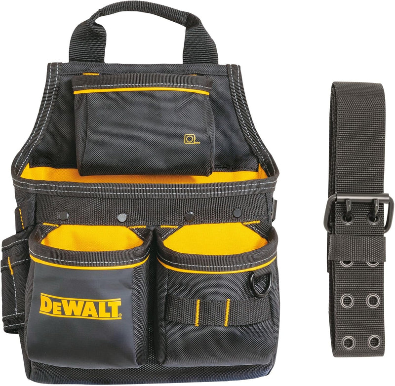 DEWALT Werkzeuggürtel DWST40201-1 (aus robustem 1680-Denier und schmutzabweisenden Boden, 13 Taschen