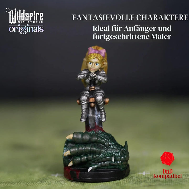 Wildspire Hero, NPC-Miniaturen für DND-Miniaturen, 28 mm - 32 mm, unlackiert, D&D-Miniaturen, Dungeo
