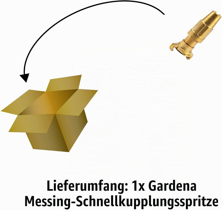 Gardena Messing-Schnellkupplungs-Spritze für 25 mm (1 Zoll)-Schläuche: Schnellkupplungsanschluss mit