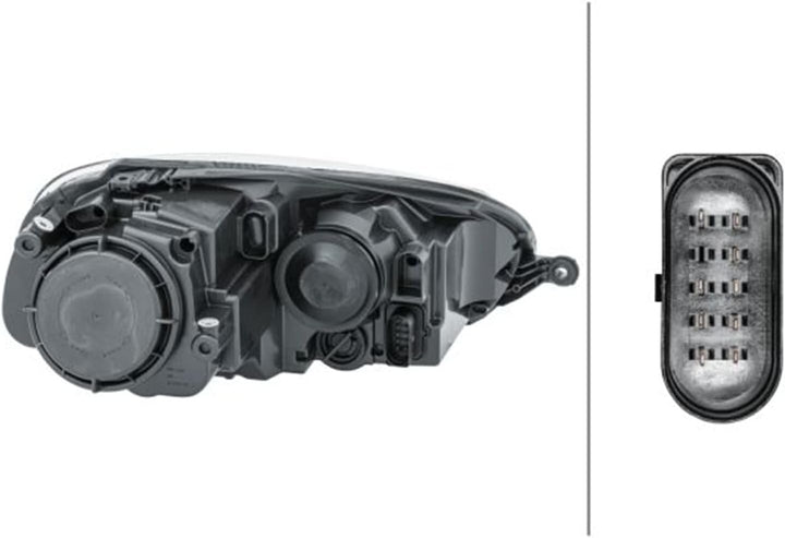 HELLA 1EG 247 007-411 Halogen-Hauptscheinwerfer - links - für u.a. VW Golf V (1K1) Links Grau, Links