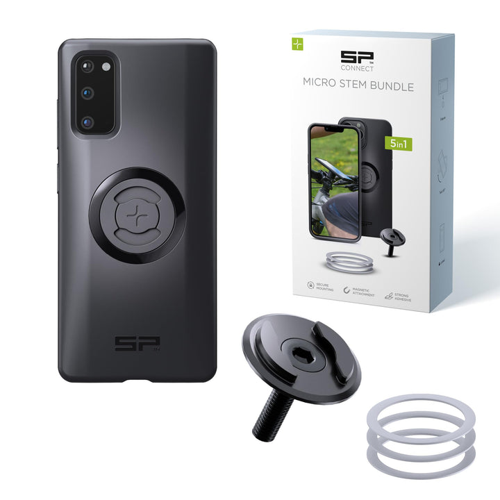 SP CONNECT Micro Stem Bundle | SPC+ | für Samsung S20 Handy Halterung für den fahrradlenker | Smartp