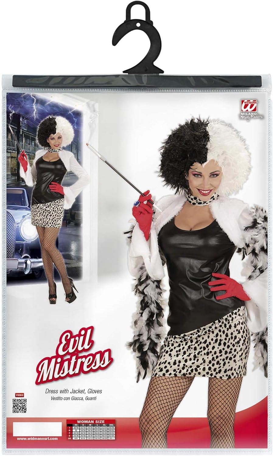 WIDMANN 98244 COSTUME EVIL MISTRESS XL CRUDELIA CARICA 101 #9824, XL