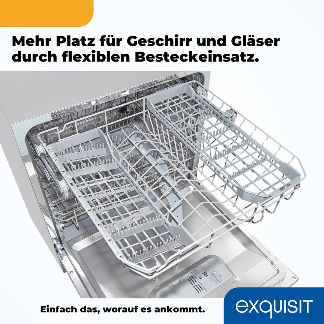 Exquisit Tischgeschirrspüler GSP508-030D silber | Spülmaschine 55 cm freistehend | Kleiner Geschirrs
