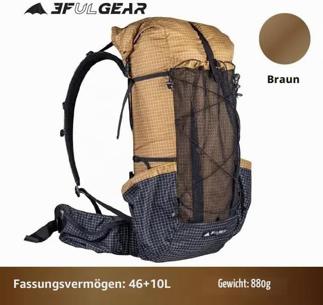 3F UL GEAR QiDian Pro UL 46+10L Rucksack Outdoor Klettern Tasche Camping Wandern Taschen UHMWPE Ultr