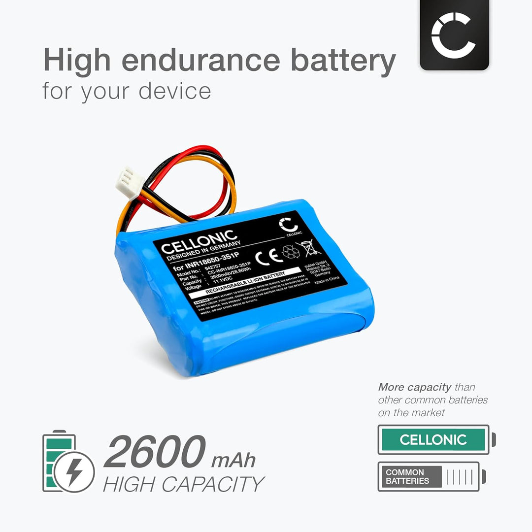 CELLONIC, Lautsprecherakku kompatibel mit DOCKIN D Fine, D Fine 2, D Fine 2 Plus (2600mAh, 11.1V) Er
