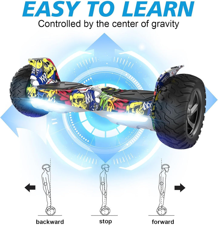 RCB Hoverboards SUV mit Sitz Hoverboards Off-Road, App-fähige Bluetooth Hoverboards, 8,5 '' Hummer +