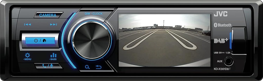 JVC KD-X561DBT USB-Autoradio mit DAB+, Bluetooth und 3" TFT-Farbdisplay (Rückfahrkameraeingang, AUX-