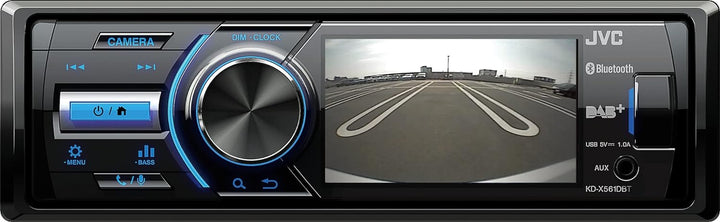 JVC KD-X561DBT USB-Autoradio mit DAB+, Bluetooth und 3" TFT-Farbdisplay (Rückfahrkameraeingang, AUX-