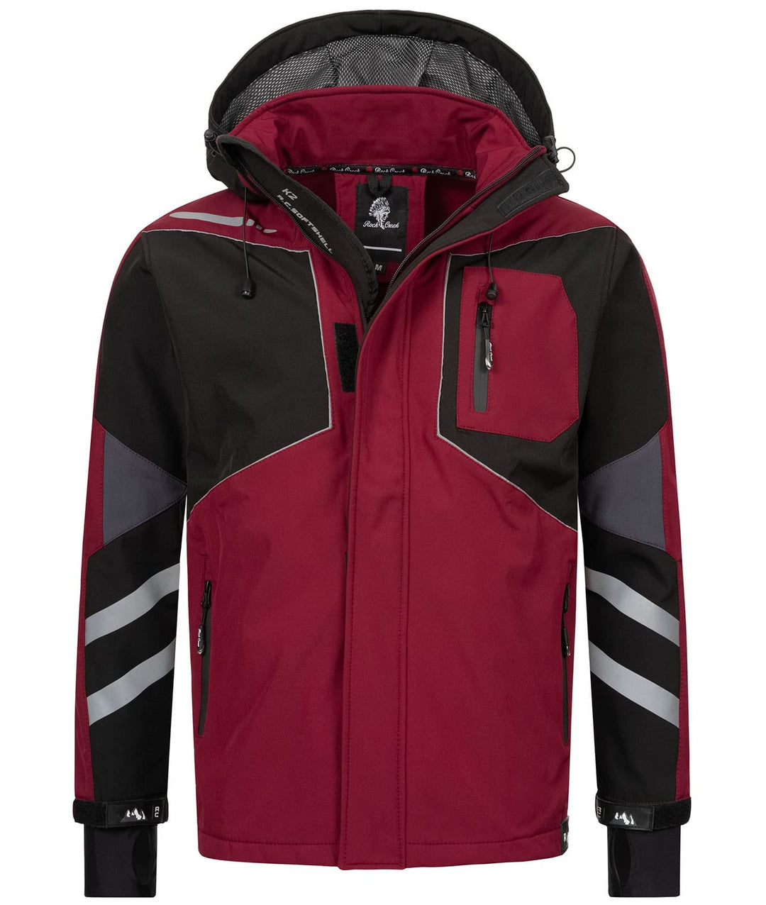 Rock Creek Herren Softshell Jacke Outdoor H-287 L Weinrot, L Weinrot