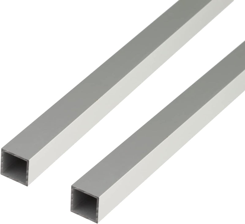 Alberts 497682 Vierkantrohr | Aluminium, silberfarbig eloxiert | 1000 x 30 x 30 mm | 2er Set