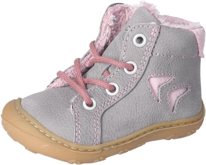 RICOSTA Mädchen und Jungen Lauflernschuhe GEORG,Warmfutter,Leder,WMS:Mittel/Weit 21 EU Grau 450, 21