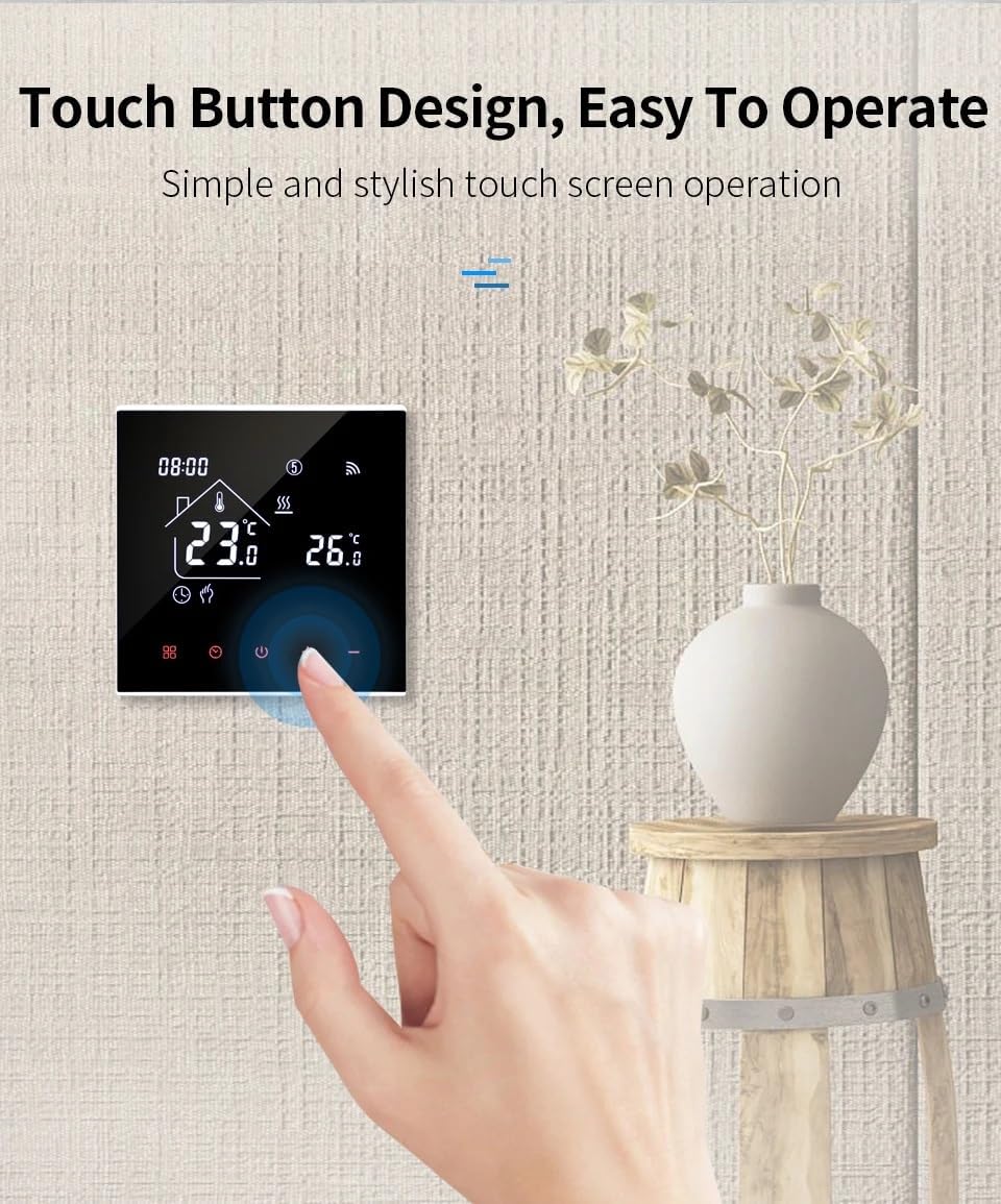 RKHK M4 Thermostat-Smart Wi-Fi Raumthermostat für Wasser, Fussbodenheizung, Digitale Heizungsthermos